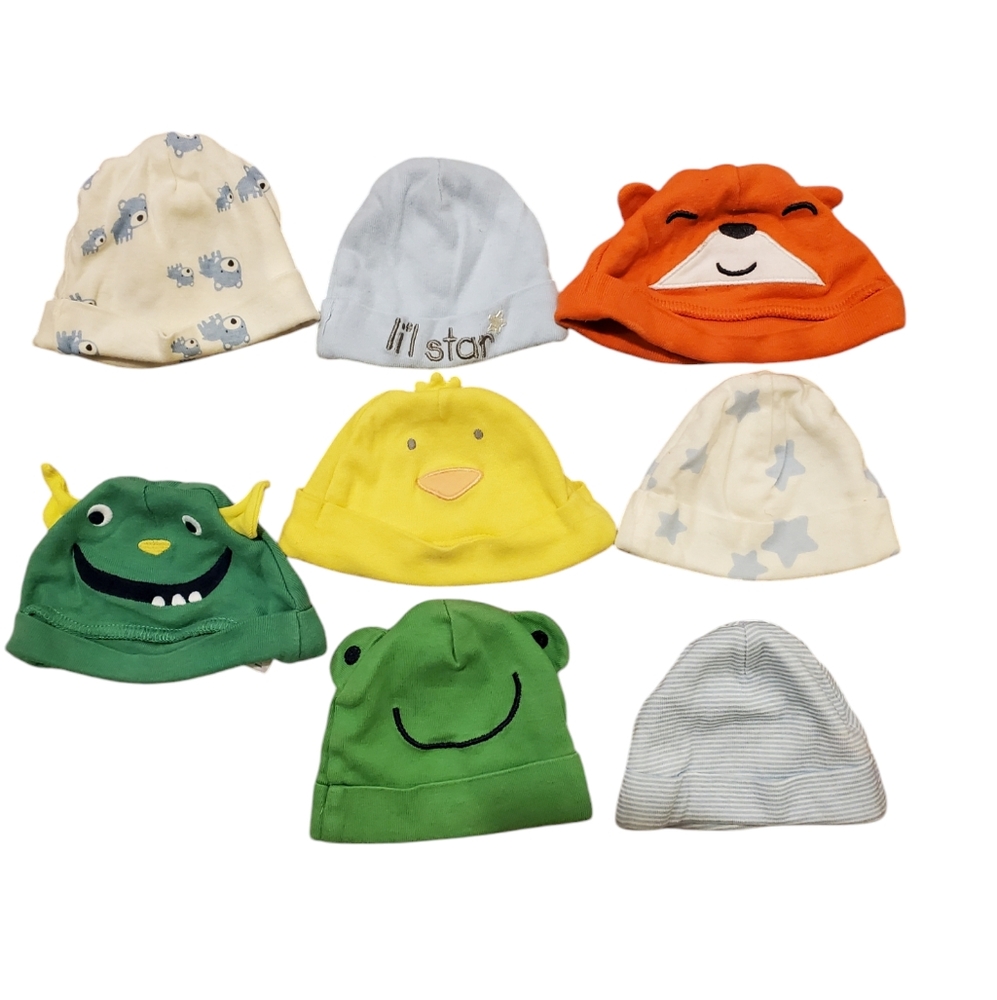 Baby Beanie Hat Set - Multicolor